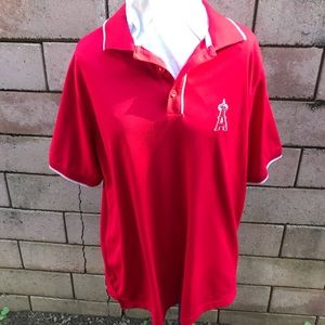 Angels Baseball Red Polo TeeShirt size L